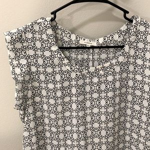 Black and white blouse